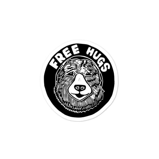 Bear hugs Dadjokes Fun Scrapbooking card making stationary handmade drawing Bubble-free stickers - WigginsArtwork