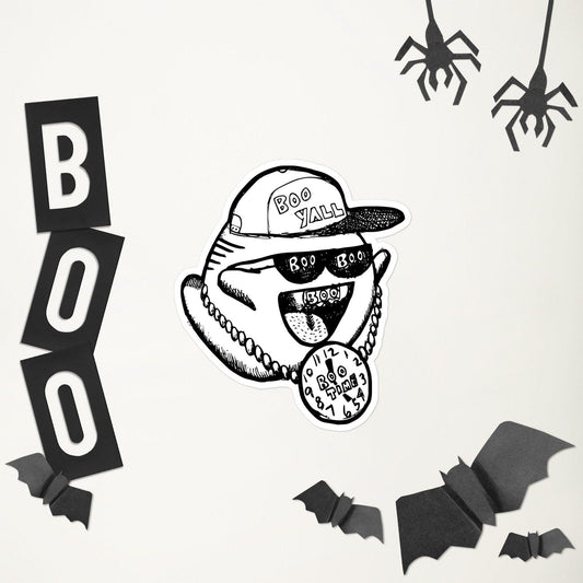 Boo Y'all Ghost Super Mario World sticker Bubble-free stickers Laptop Stickers Water Bottle Stickers Locker Stickers Bubble-free stickers - WigginsArtwork