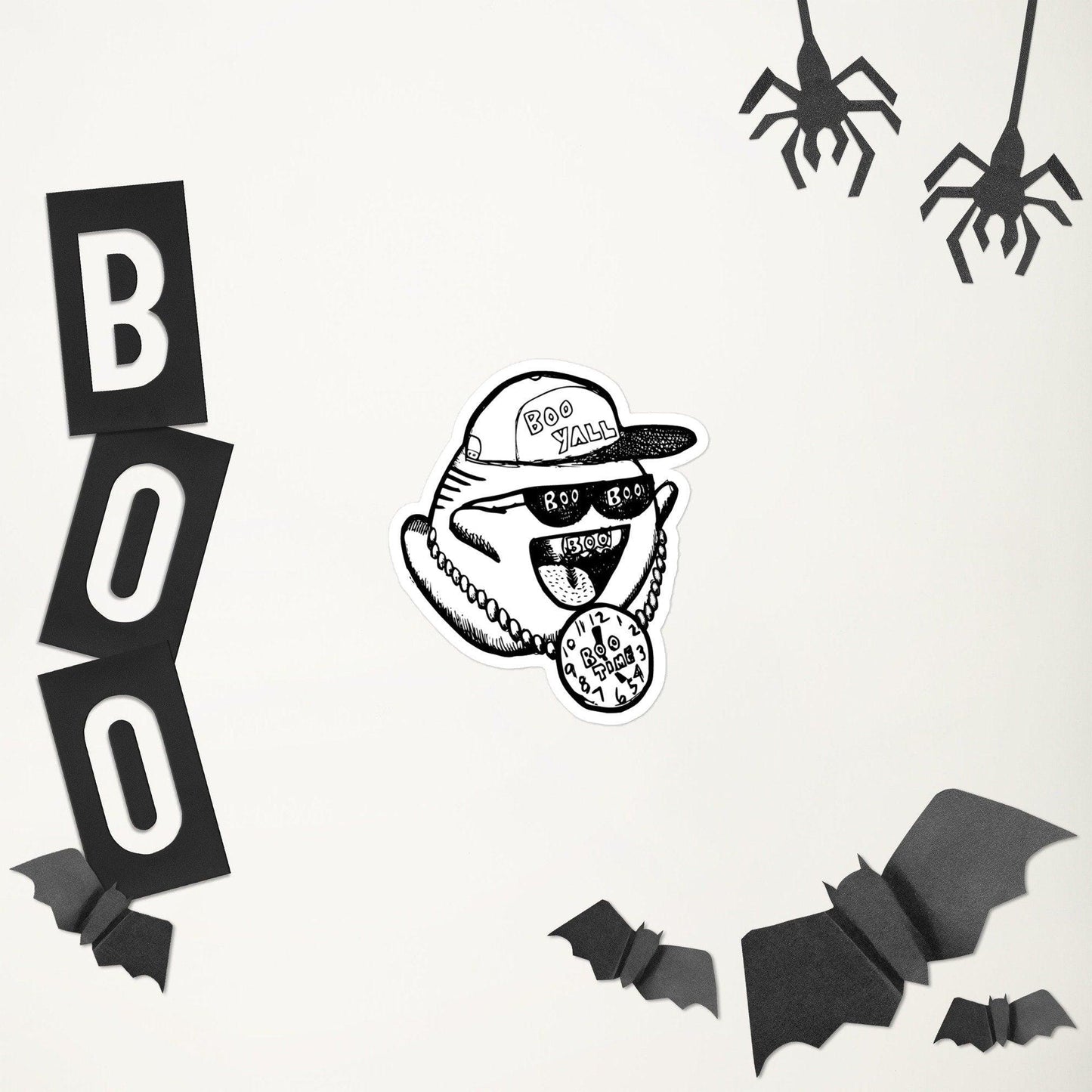 Boo Y'all Ghost Super Mario World sticker Bubble-free stickers Laptop Stickers Water Bottle Stickers Locker Stickers Bubble-free stickers - WigginsArtwork