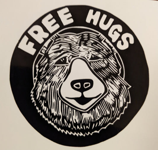 Free Hugs Bear Sticker