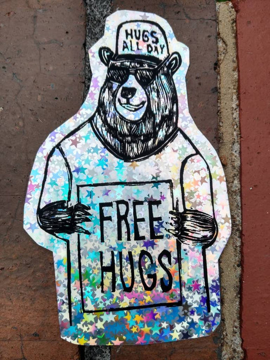 Free Hugs Funny Sticker