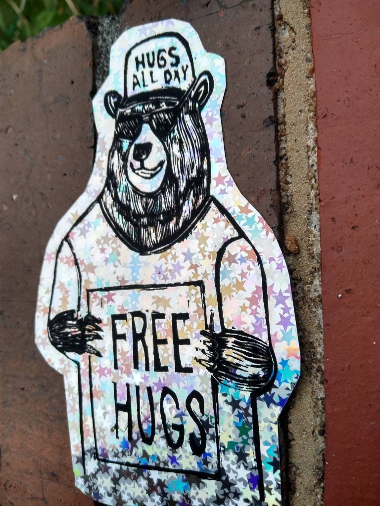 Free Hugs Funny Sticker