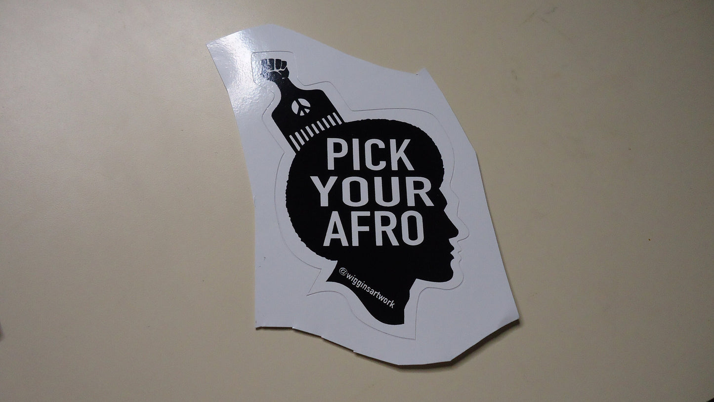 Pick Your Afro Male Sticker